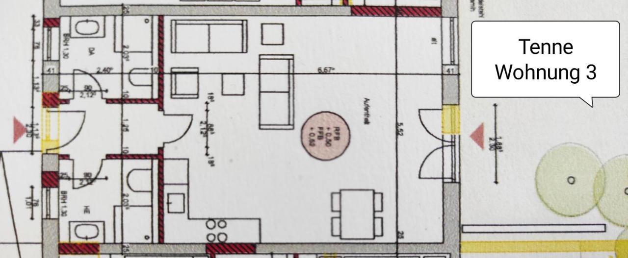 Ferienwohnung Zum Scheunenhof - Scheune Ichenhausen Exterior foto