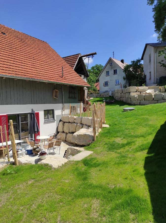 Ferienwohnung Zum Scheunenhof - Scheune Ichenhausen Exterior foto